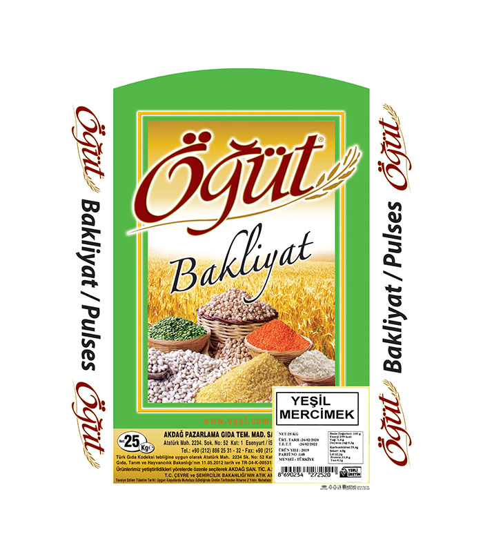Yeşil Mercimek (25kg) Öğüt Yeşil 7mm Mercimek (25kg) - Görsel 1