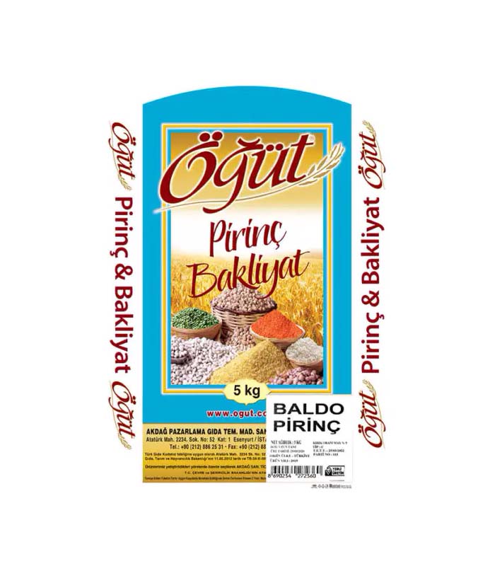 Öğüt Gönen Baldo Pirinç (5kg) Öğüt Gönen Baldo Pirinç (5kg) - Görsel 1