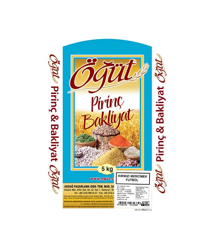 Öğüt Kırmızı Mercimek Futbol Öğüt Kırmızı İç Mercimek (Futbol) (5kg) - Görsel 1