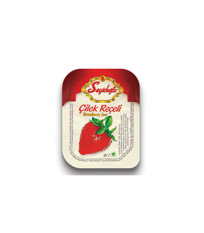 Seyidoğlu Şeker İlavesiz Çilek Reçel (20gr) (100adet) Seyidoğlu Piknik Çilek Reçeli (20gr) (100adet) - Görsel 1