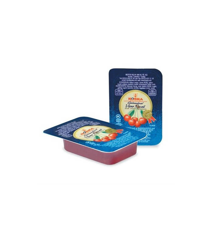 Koska Vişne Reçel (20gr) (100adet) Koska Piknik Vişne Reçeli (20gr) (100adet) - Görsel 1